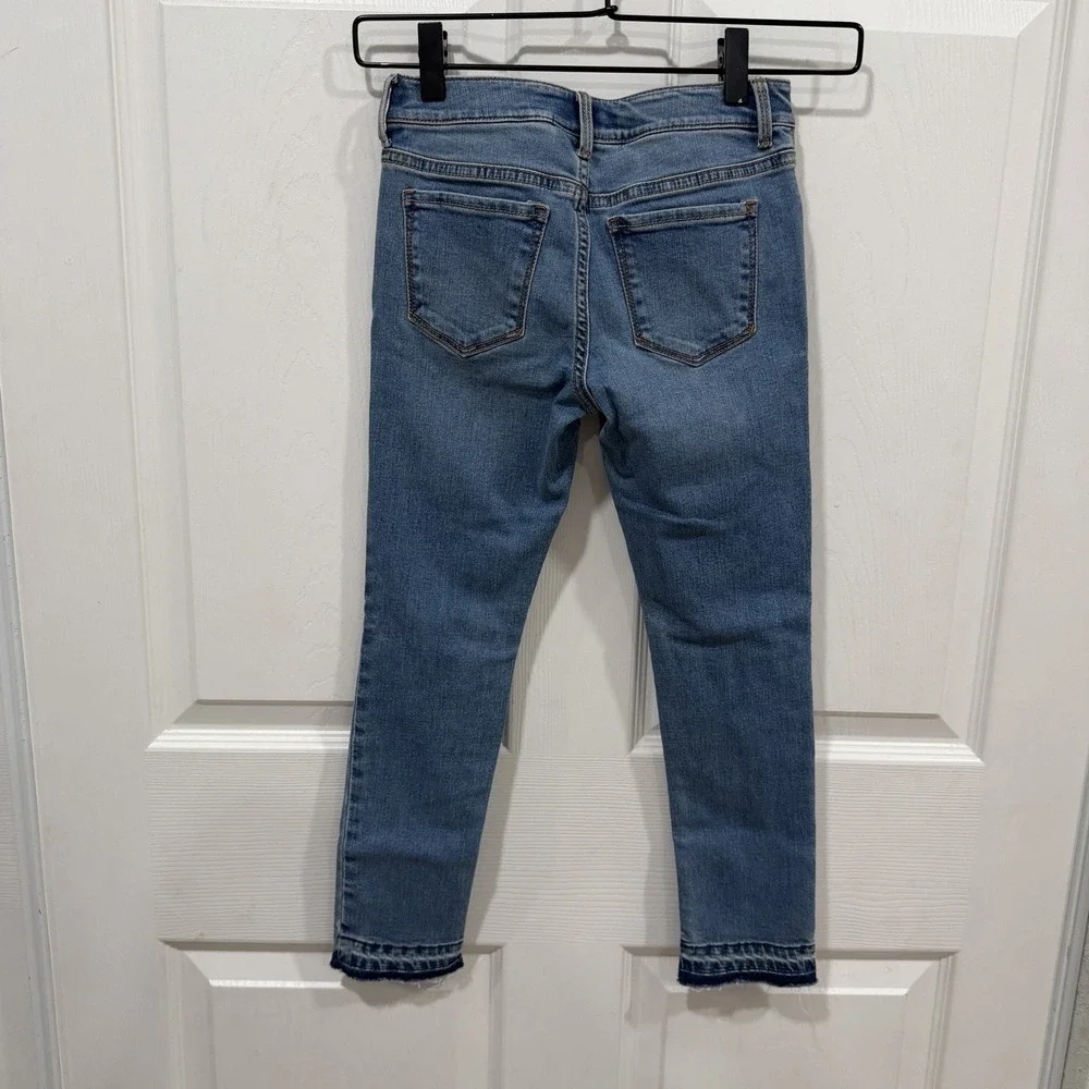 Girls Gap Denim Jeans Size 8 Regular Stretch Jogging Ankle‎ Sparkles Design